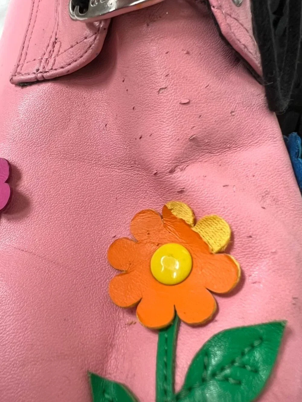 Delias Dolls Kill Pink Flower Platform Oxford Shoes womens size 10 block heel
